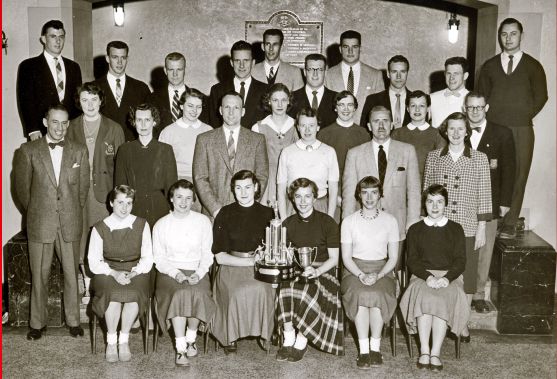 Black and white photo of PHE'56 