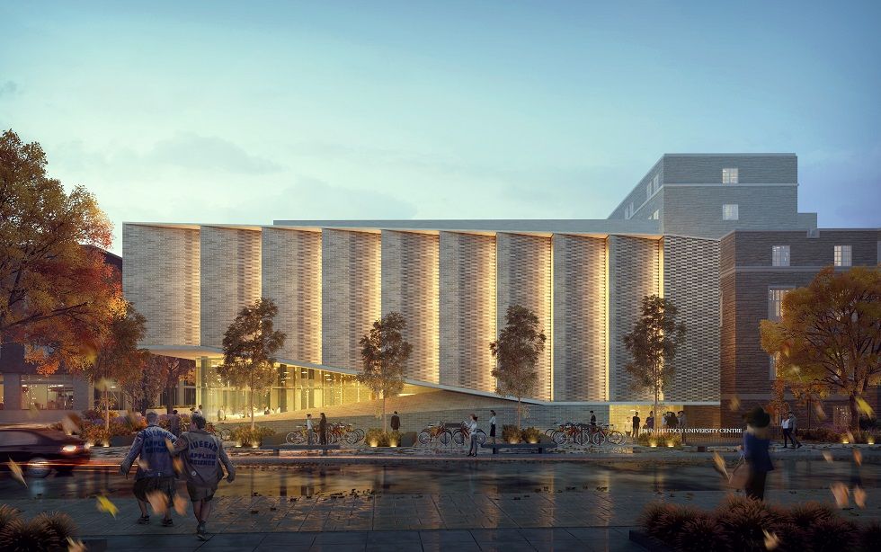Exterior rendering of the John Deutsch University Centre
