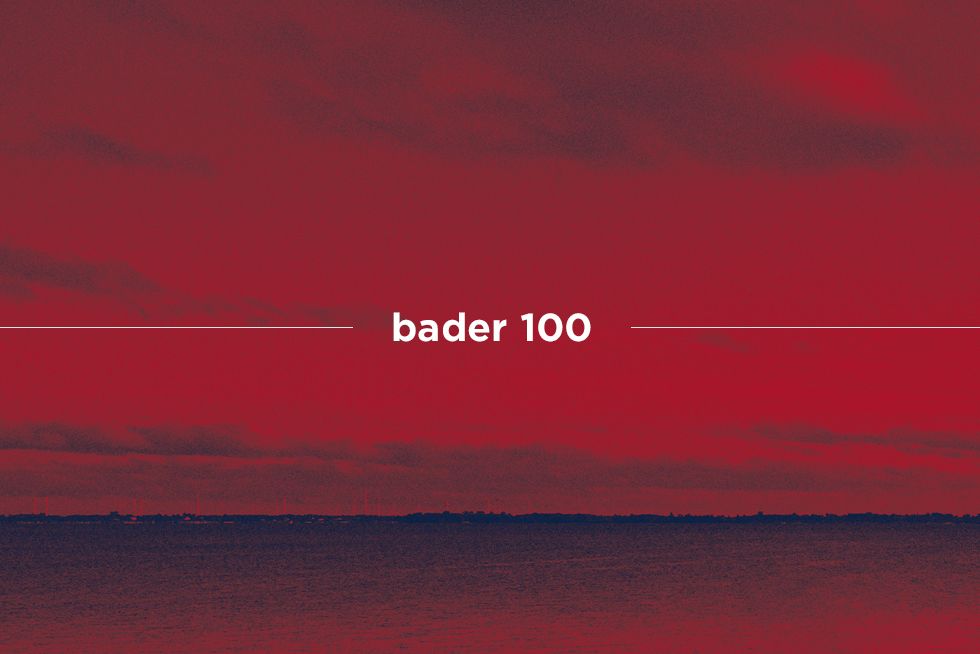 View of Lake Ontario | Text: "Bader 100"