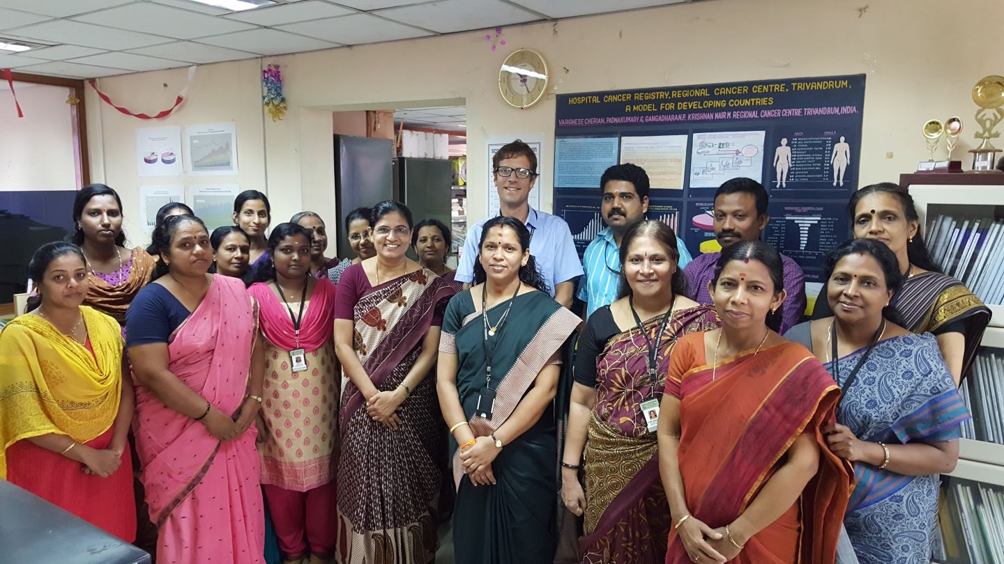 Dr. Chris Booth with a medical team in India