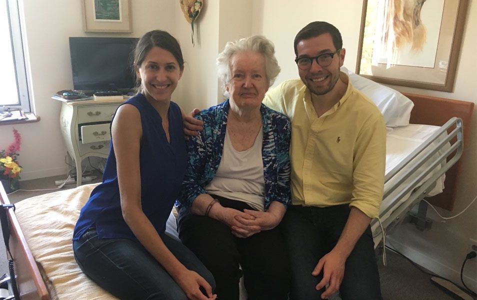 David Kepes with his wife and grandmother
