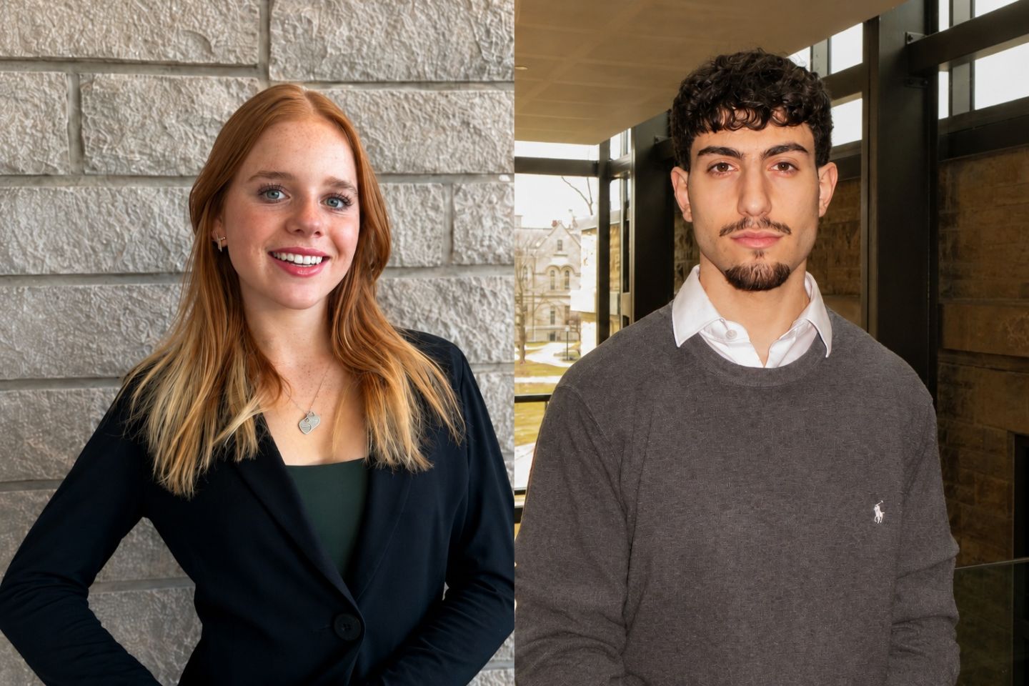 Samantha Rogers and Yehonatan Shakarghi; amazing volunteer work with the Queen’s Student Alumni Association.