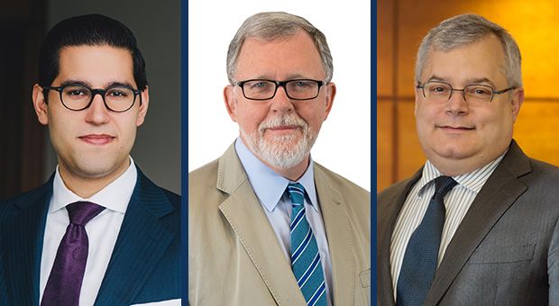 Aaron Bains, Malcolm Ruby, and Justice David Stratas.