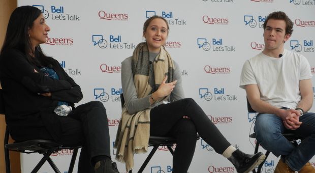 Panelists at a mental health event on Tuesday.