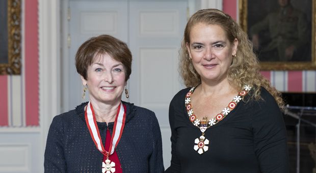 Emerita Elizabeth Eisenhauer with Julie Payette