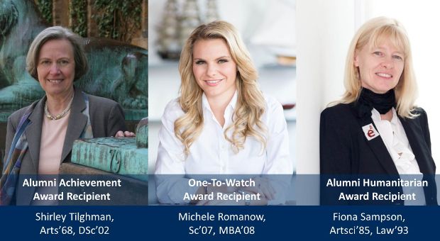 [Shirley Tilghman, Fiona Sampson & Michele Romanow]