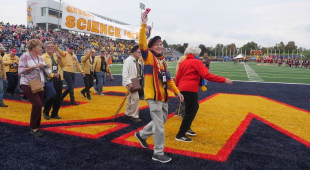 Tricolour Guard at the football game.