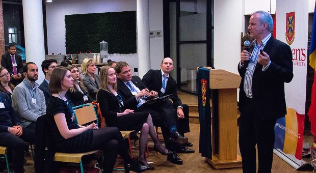 Greg Bavington speaking at UK Alumni Event