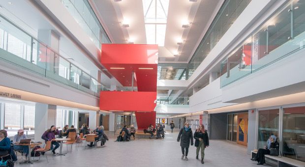 Interior shot of Mitchell Hall, facing north towards the ARC