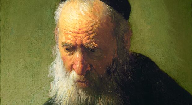 Rembrandt's Head of an Old Man in a Cap.