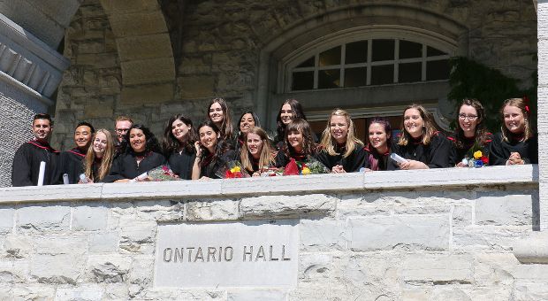 Graduating students at Spring Convocation
