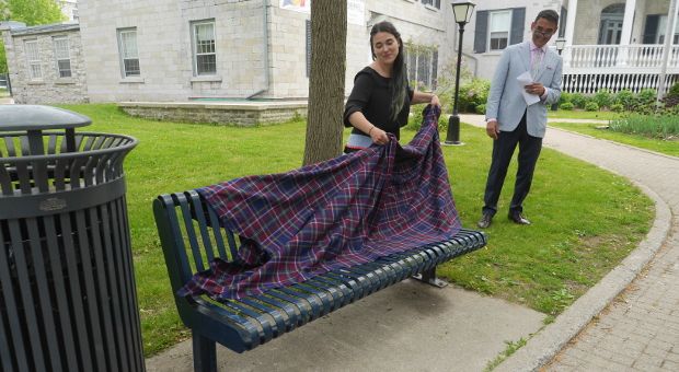 Unveiling of bench