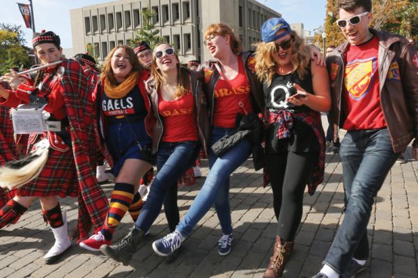 Group performing the Oil Thigh