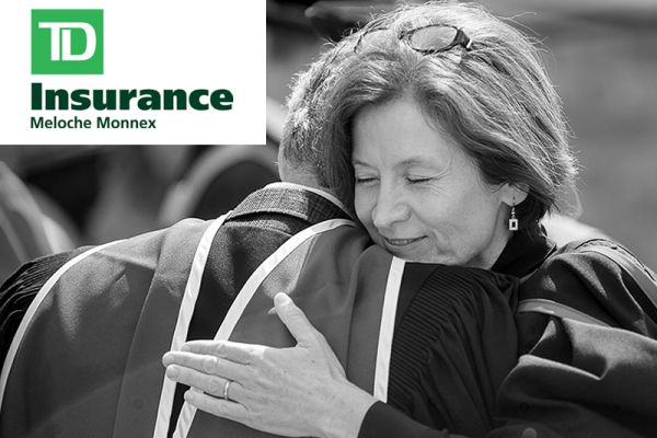 Convocation – two people hugging