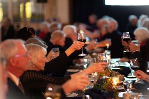 Toasting during dinner