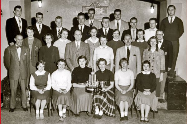 Black and white photo of PHE'56 