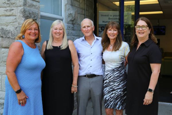 From left to right: Erna Snelgrove-Clarke, Lee MacDonald, Sandy MacDonald, Kim van Steenbergen, Jane Philpott