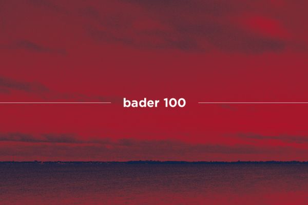 View of Lake Ontario | Text: "Bader 100"