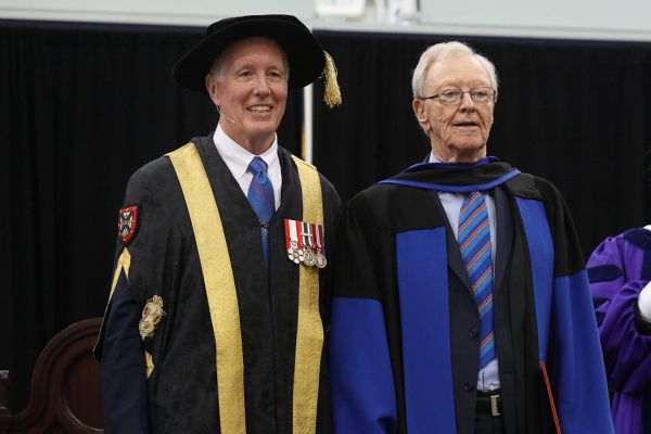 Chancellor Leech and Donald Sobey
