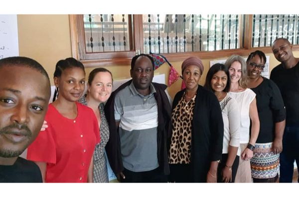 Karen Yeates, third from left, with research and IT colleagues.