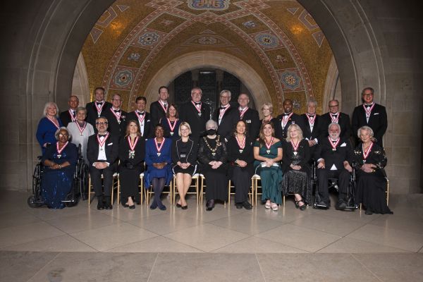 Lieutenant Governor and Chancellor of the Order of Ontario Elizabeth Dowdeswell sits among recipients of the Order of Ontario during a ceremony on Nov. 21. 