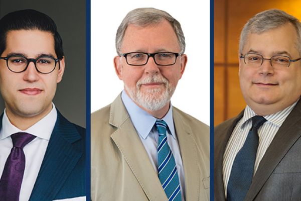 Aaron Bains, Malcolm Ruby, and Justice David Stratas.