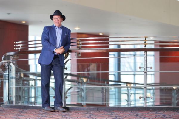 Tony-Award® Winning Producer, Aubrey Dan, proud Queen's parent and philanthropist - by Ian Crysler Photography.