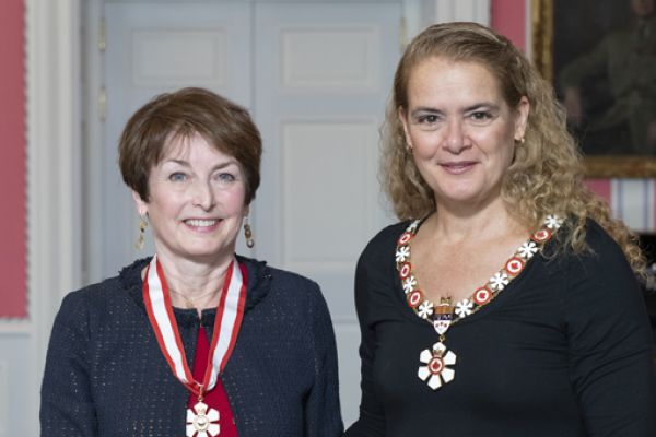Emerita Elizabeth Eisenhauer with Julie Payette