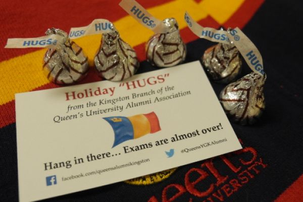 [Photo of Holiday Hugs card and chocolate]