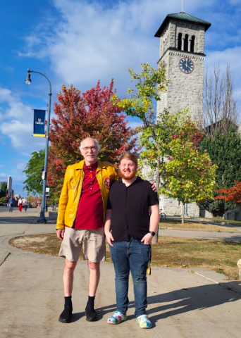 Bruce Weir and Alex McArthur at Queen's