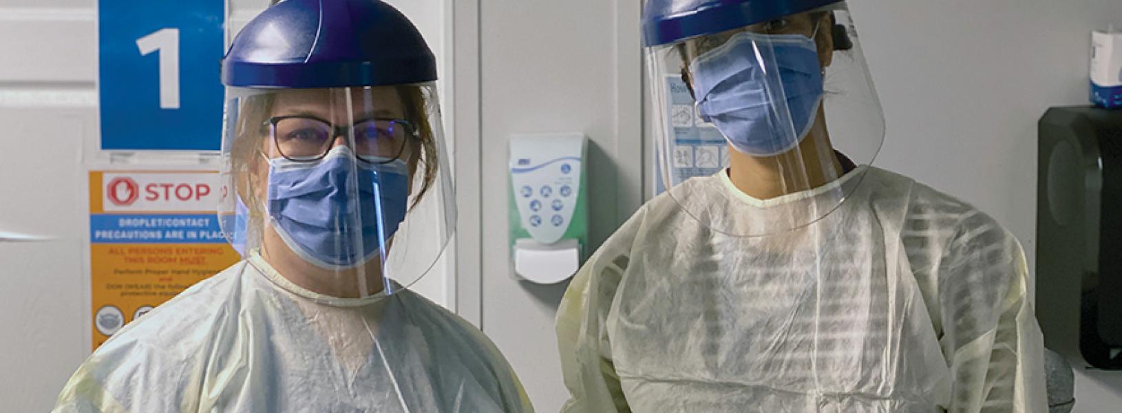 Dr. Jane Philpott and her colleague Dr. Melanie Henry at the Markham-Stouffville Hospital