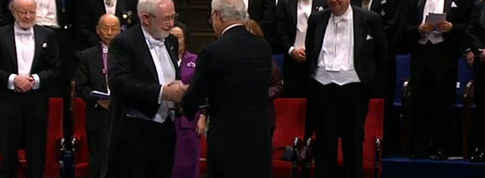 Dr. McDonald formally received his Nobel Prize from King Carl XVI Gustaf of Sweden in a ceremony at the Stockholm Concert Hall.
