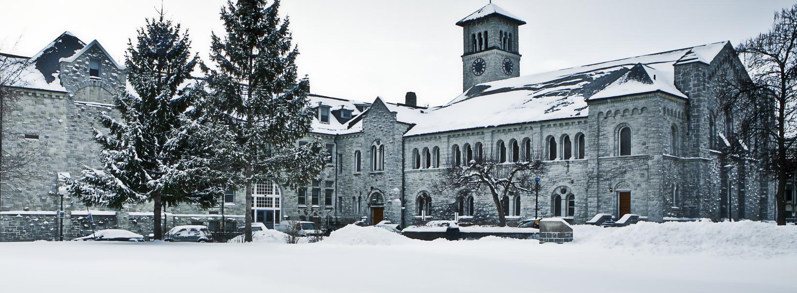 Grant Hall on a winter's day