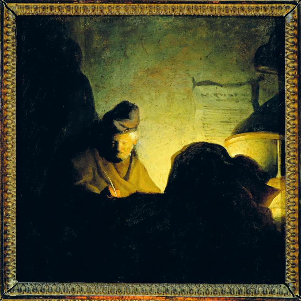 Scholar by Candlelight Painting