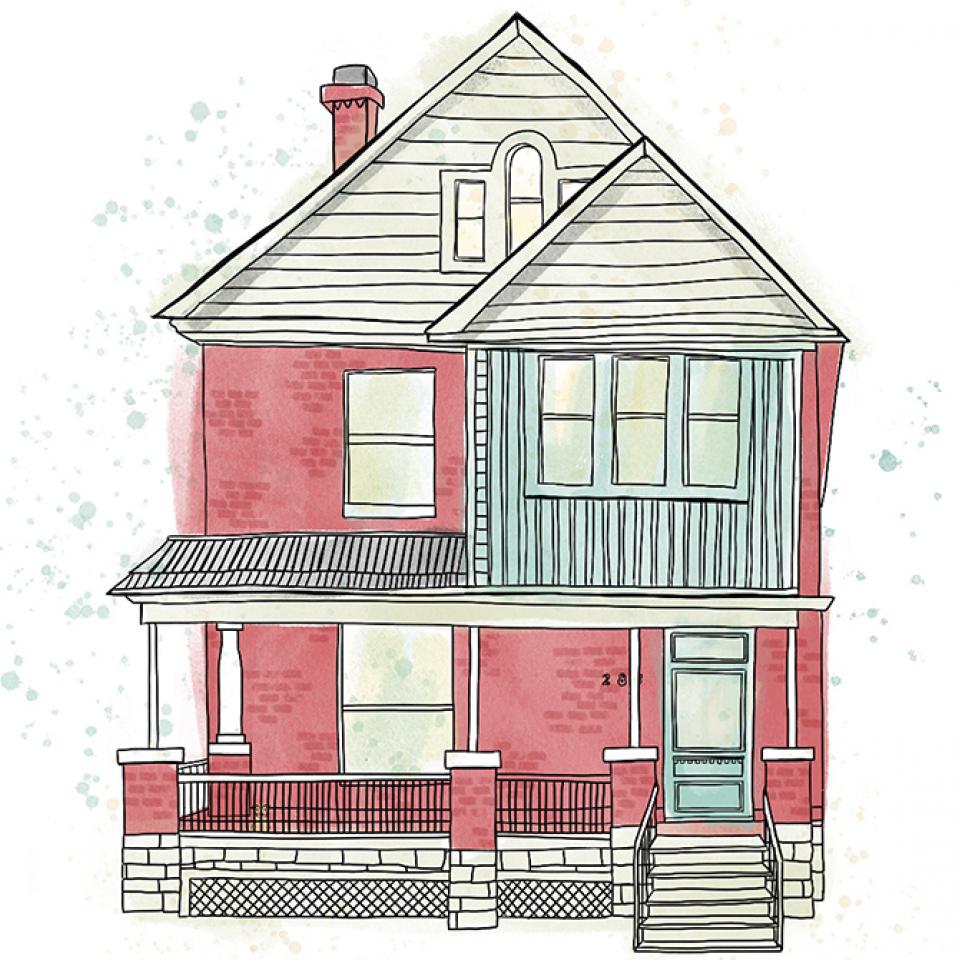 Illustration of the house at 283 Albert St.