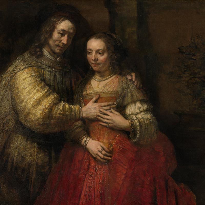 One of Rembrandt's later works, The Jewish Bride. Rijksmuseum, Amsterdam