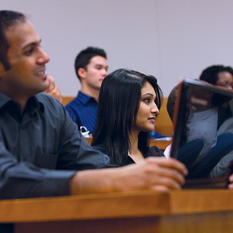 students sitting in a class