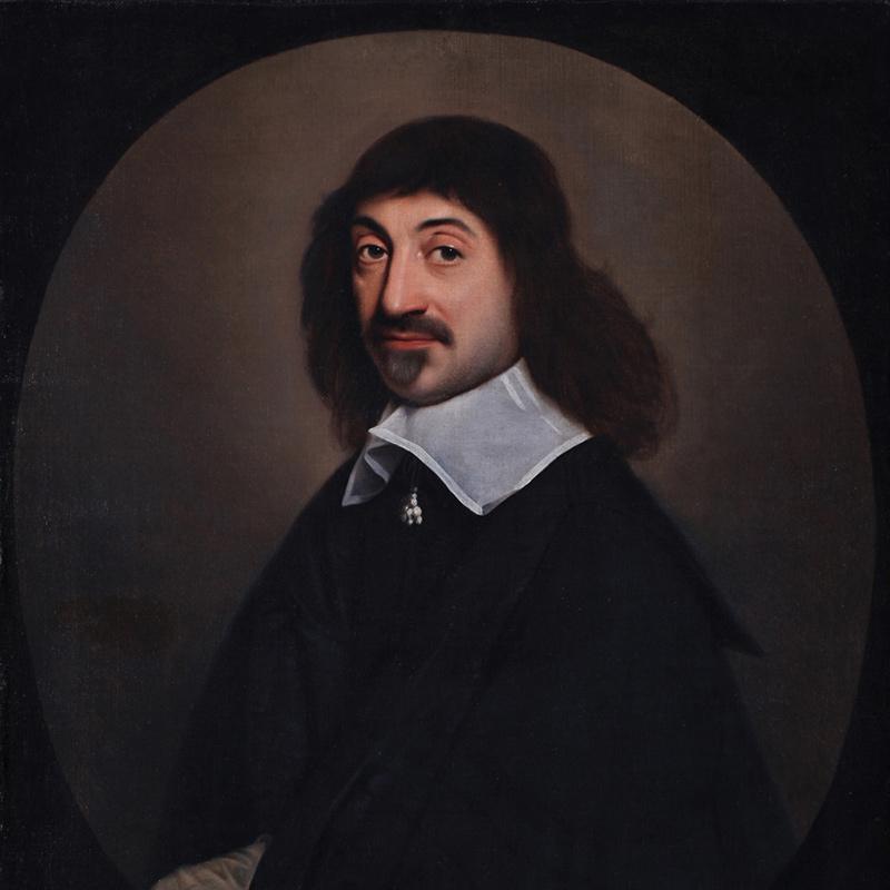 René Descartes, as painted by Pieter Nason in 1647. Bader Collection, Agnes Etherington Art Centre.