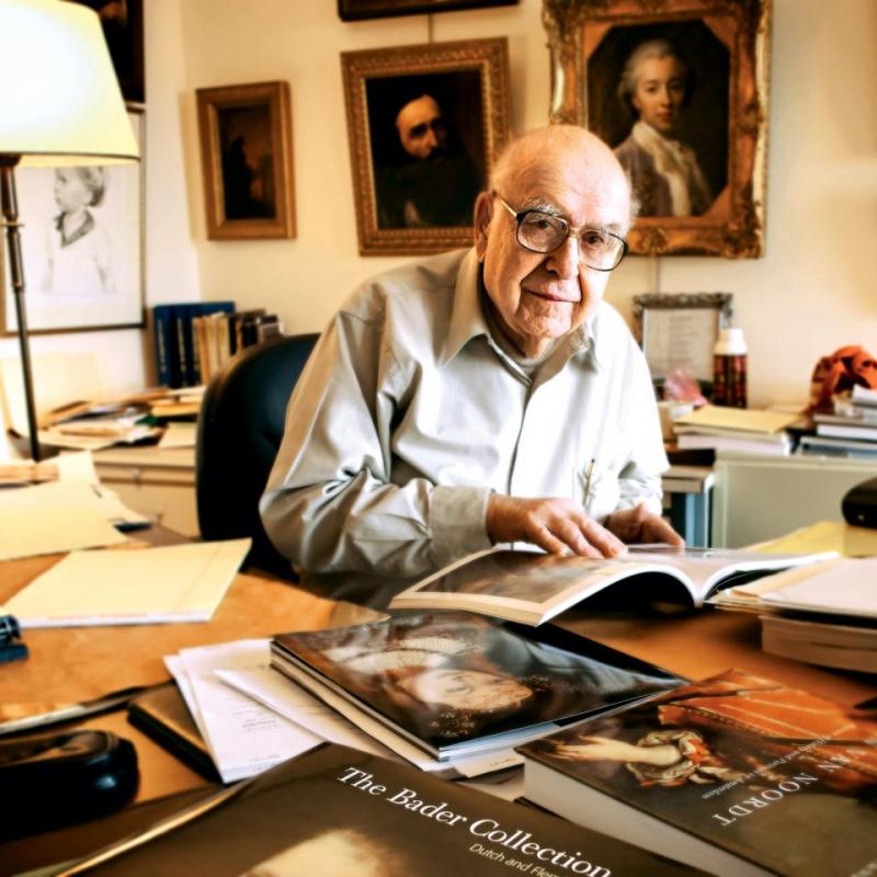 Alfred Bader in his study in Milwaukee