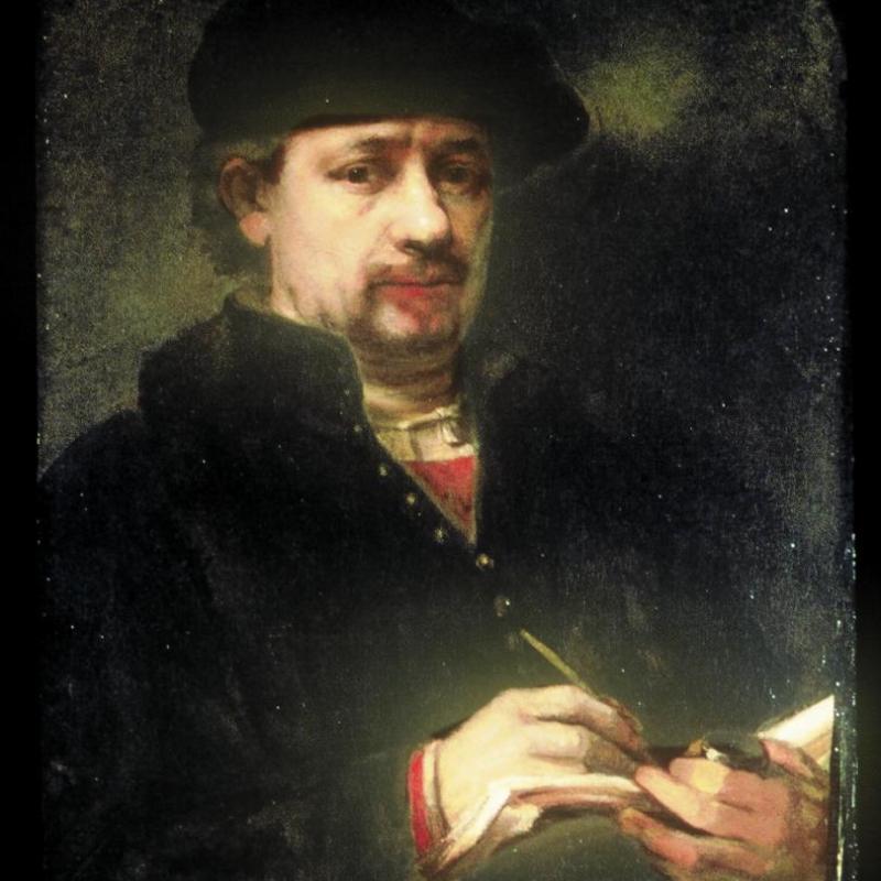 Portrait of Rembrandt with a Sketchbook