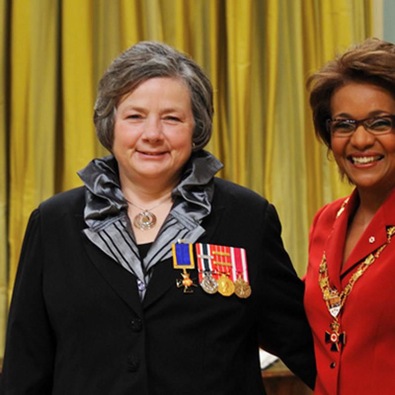In 2009, LCol Susan Beharriell, O.M.M., CD, was invested into the Order of Military Merit by Her Excellency the Right Honourable Michaelle Jean, Governor General of Canada.