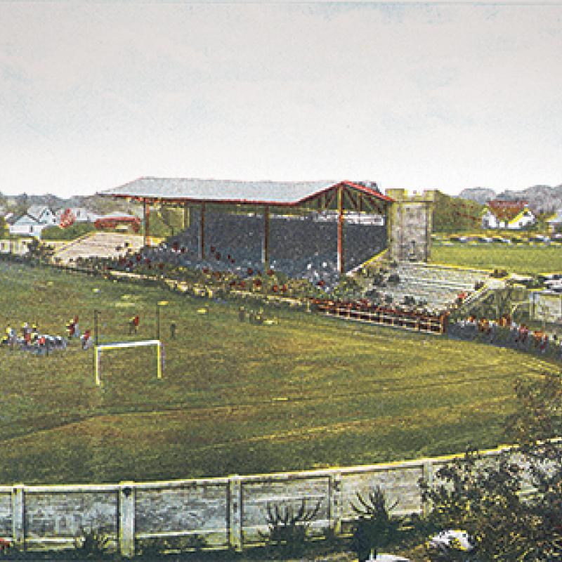 This postcard from the 1960s shows the original Richardson Stadium on main campus