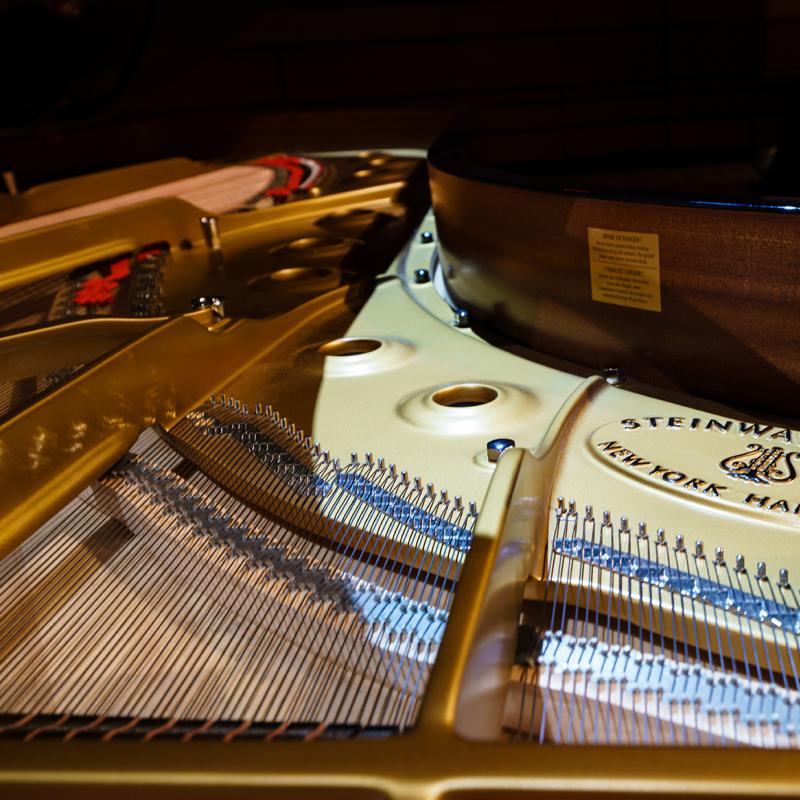 A look inside a Steinway piano.