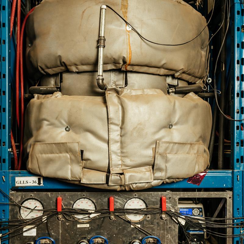 Close-up of a landfill liner.