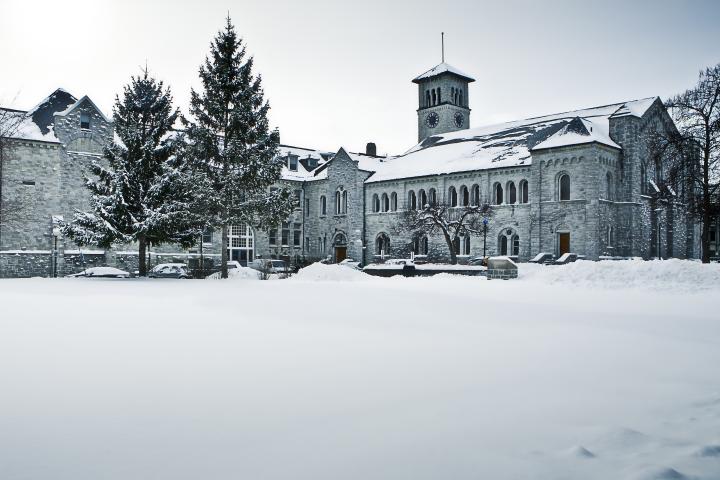 Grant Hall on a winter's day