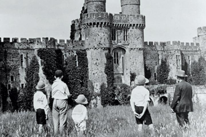 Herstmonceux Castle in the 1920s, prior to its restoration. 