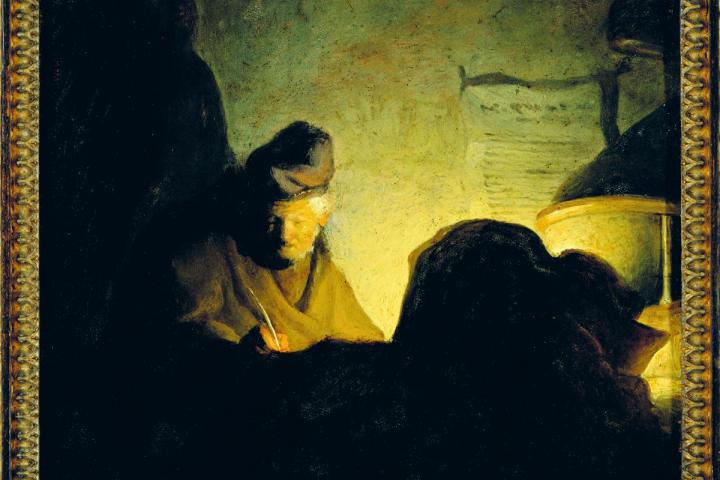 Scholar by Candlelight Painting