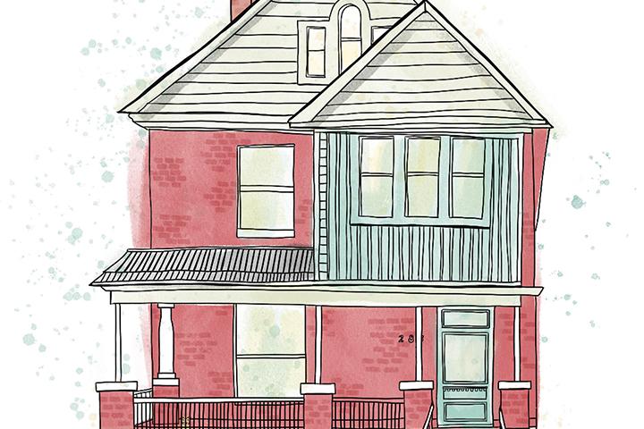 Illustration of the house at 283 Albert St.