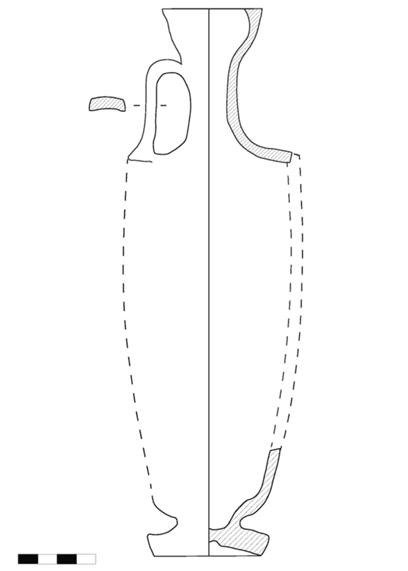 Archeological drawing of lekythos DC 14