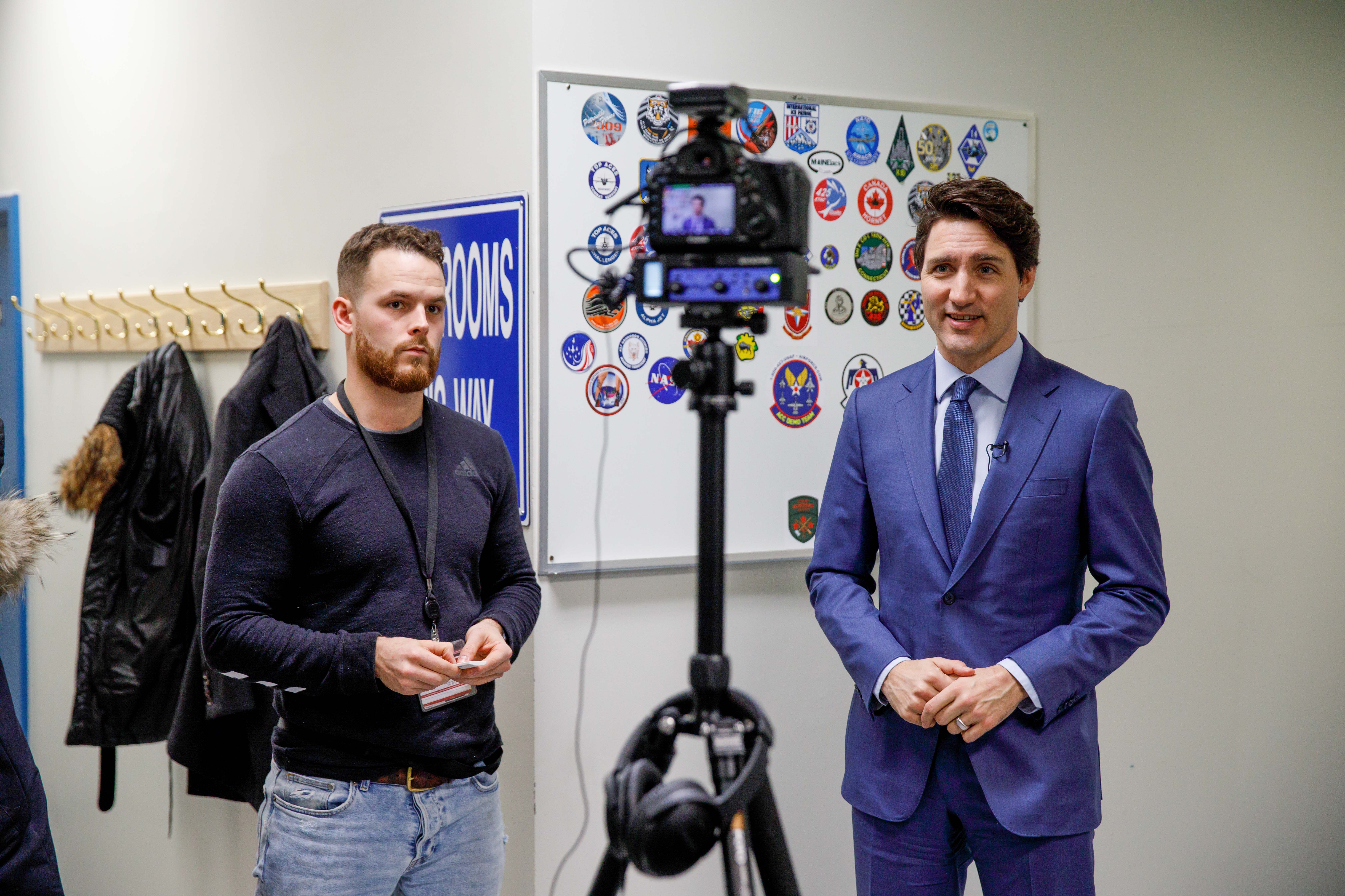 Mathieu Sly and Prime Minister Justin Trudeau